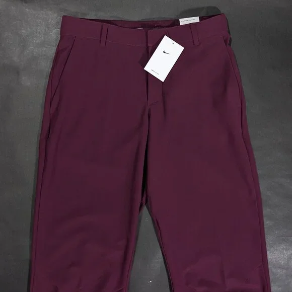 $95 Nike Dri-Fit Vapor Slim Fit Golf Pants Maroon Mens 30x32 34x34 Slim Fit